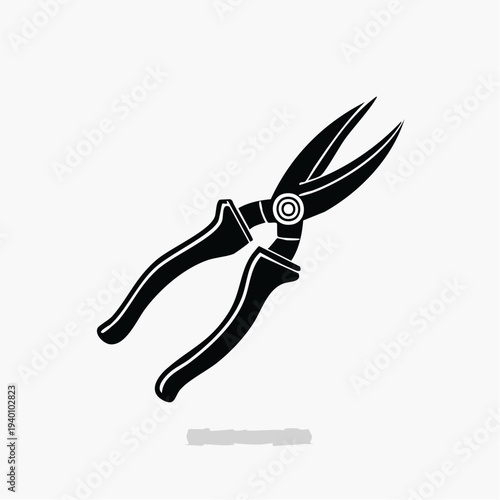 Essential garden tool icon featuring a classic design of sharp pruning shears, perfect for horticulture, landscaping, and tree care projects
