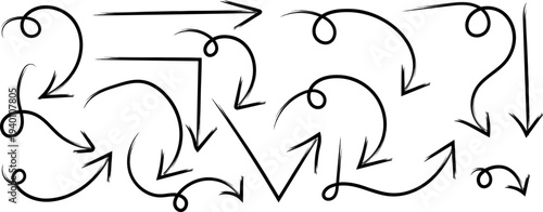 A complex network of arrows and swirling lines in a chaotic yet harmonious composition