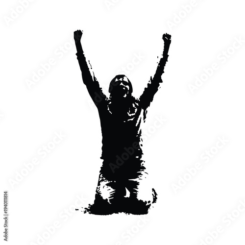 Black and white illustration of a drum set in hand drawn style vector