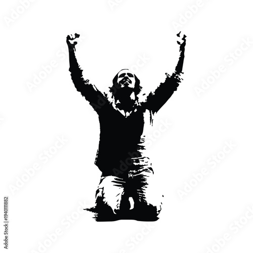 Black and white illustration of a drum set in hand drawn style vector