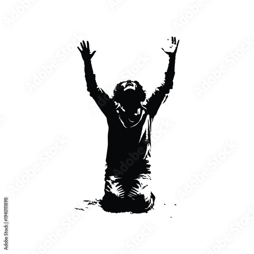 Black and white illustration of a drum set in hand drawn style vector