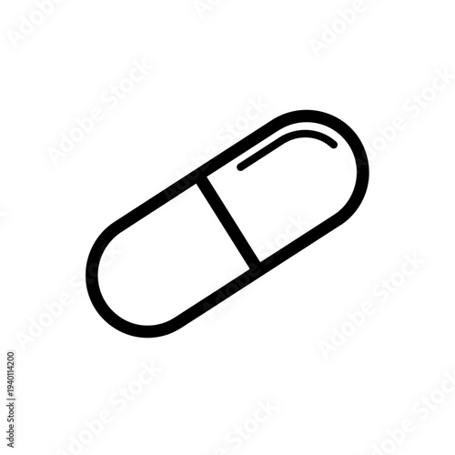 Close-up of a capsule pill for medication and healthcare