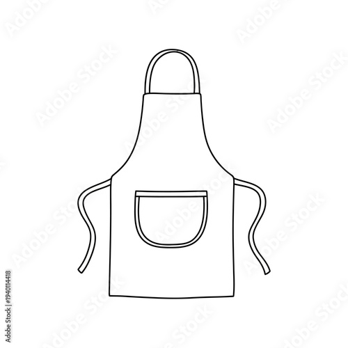 Close-Up of a Kitchen Apron with Pocket in a Modern Cooking Environment