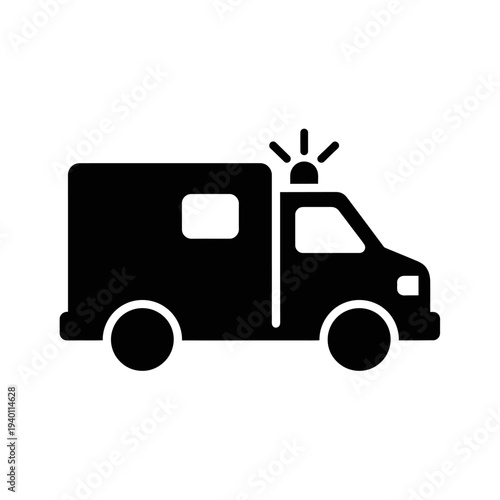 Emergency Response Vehicle Icon for Safety and Security Messaging