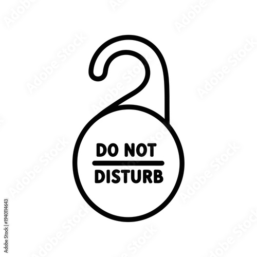 Do Not Disturb Sign Hanging on Door Handle for Privacy