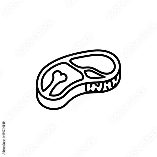 Close-Up of a Steak Cut with Marbling for Gourmet Cuisine and Culinary Art