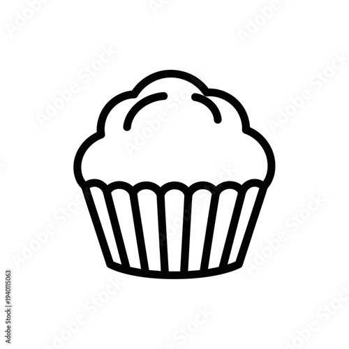 Delicious Cupcake with Sweet Frosting and Decorative Wrapping for Dessert Lovers
