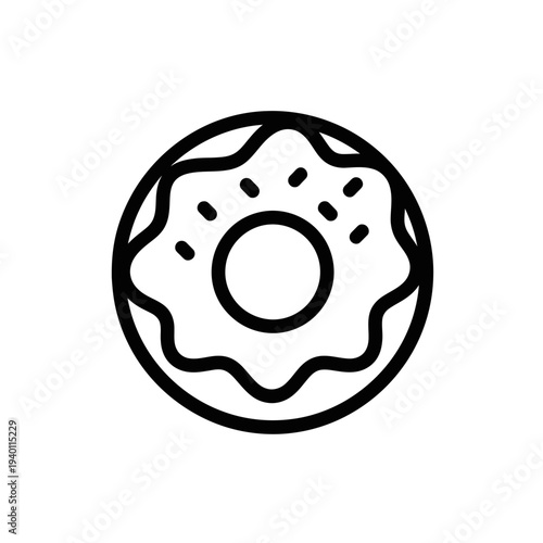 Delicious Freshly Baked Donut with Glaze and Sprinkles for Dessert Lovers