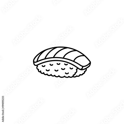 Delicious Fresh Sushi Piece with Seafood and Rice for Gourmet Cuisine