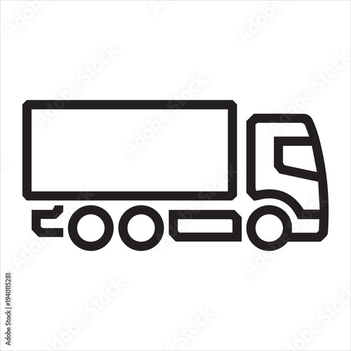 Vehicle Icons European Truck. Vector.