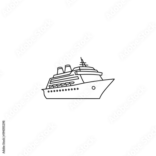 Elegant Cruise Ship Sailing in Open Waters for Luxury Travel and Recreation