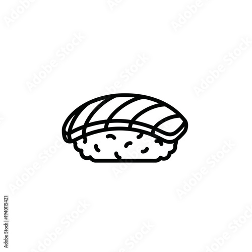 Delicious Sushi Nigiri with Fresh Fish on White Background