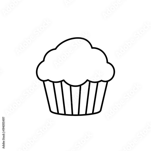 Delicious Whipped Cupcake Illustration for Bakery and Dessert Themes