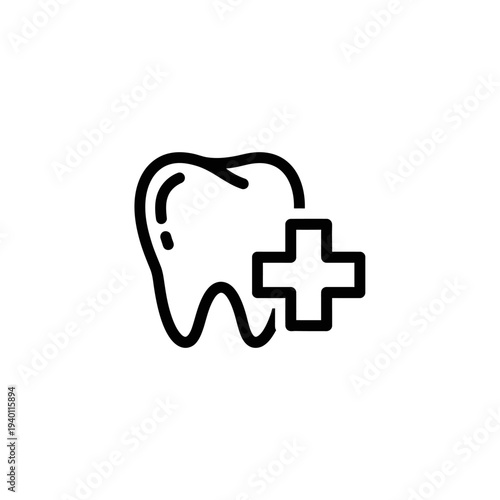 Healthy Tooth and Dental Care Icon for Dental Hygiene and Medical Illustration