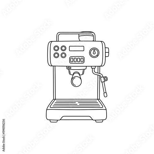 High-Resolution Espresso Coffee Machine with Modern Design for Coffee Lovers