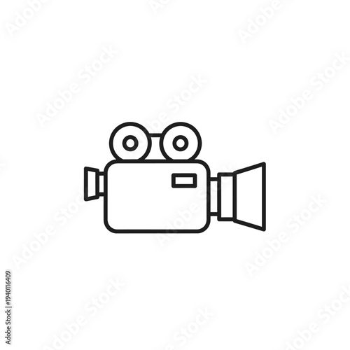 Iconic Video Camera Illustration for Filmmaking and Media Production