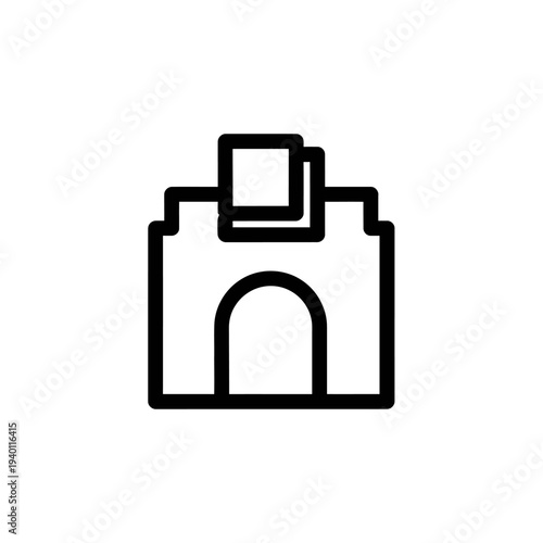 Iconic Castle Illustration with Classic Design and Structural Elements