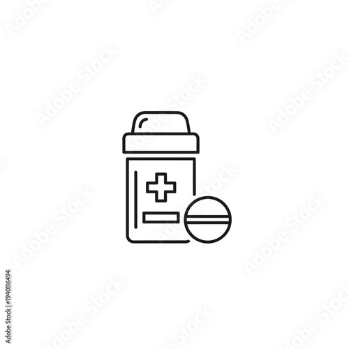 Medical Prescription Bottle with Pills for Healthcare and Medicine Management