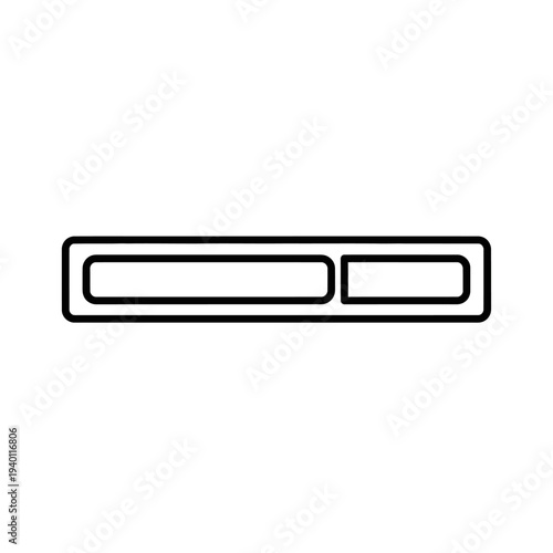 Minimalist Black and White Line Art Representation of a Credit Card for Financial Transactions