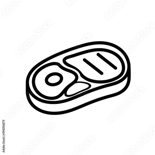 Minimalist Black and White Line Drawing of a Classic Snack Food Can