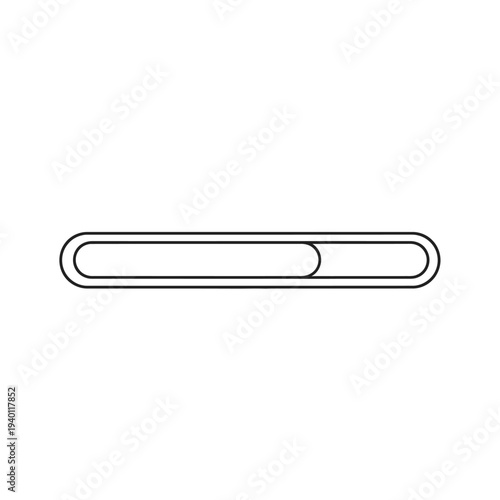 Minimalist Horizontal Slider Control Icon for User Interface Design