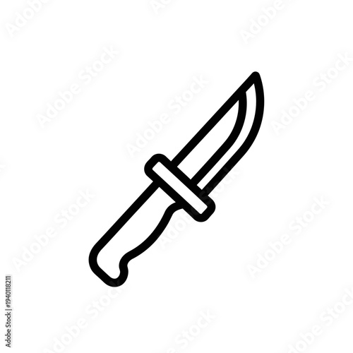 Minimalist Illustration of a Classic Utility Knife for Craft and Cutting Tools