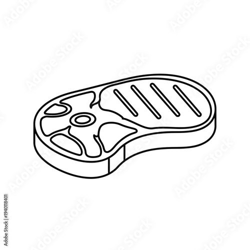 Minimalist Line Drawing of a Charcoal Grill for Outdoor Cooking and Barbecue