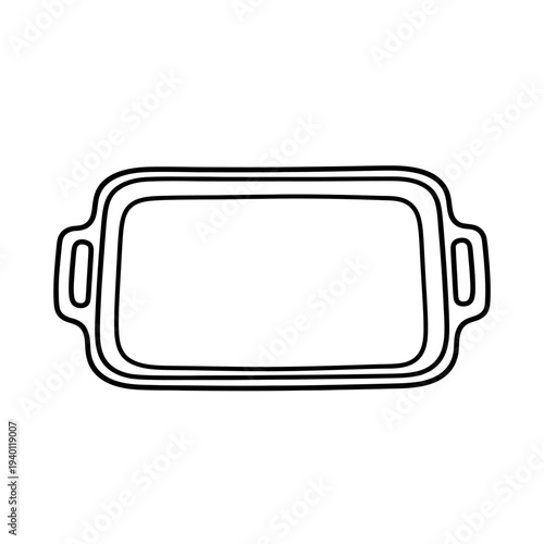 Minimalist Outline of a Modern Television Screen for Digital Display Design