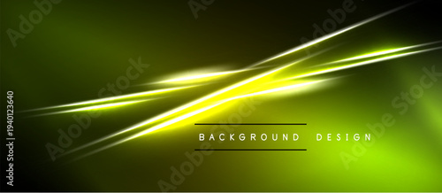 Abstract yellow lines over dark background. Modern design element, vibrant energy, sleek presentation. Simple yet impactful visual.