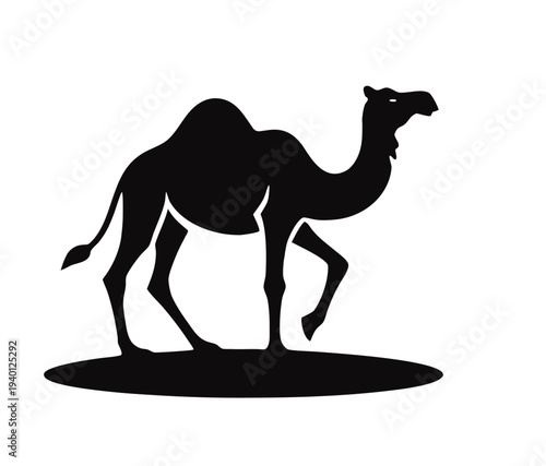 Minimalist Camel Vector Icon for Desert and Travel Design.