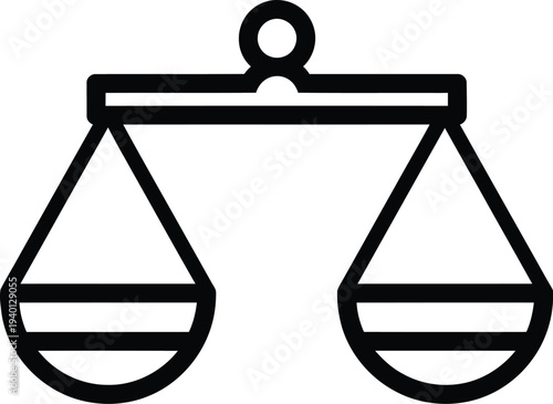 A simple illustration of balanced scales symbolizing justice and equality, wqe (531) reference