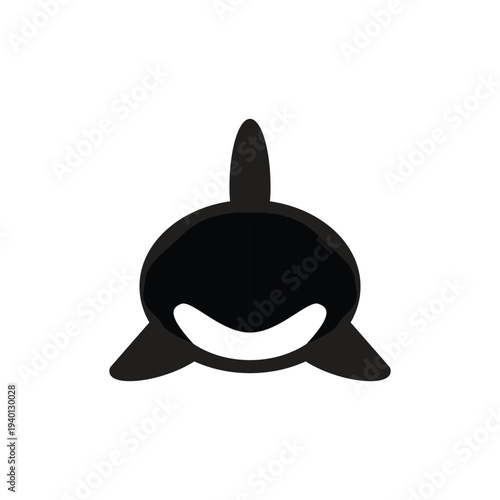 Black Silhouette of an Orcinus orca