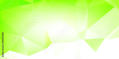 Abstract Low Poly Geometric Background with Green Triangle Pattern. vector illustration