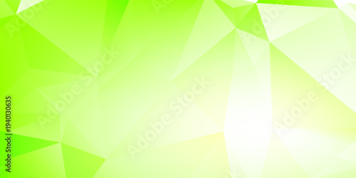 Abstract Low Poly Geometric Background with Green Triangle Pattern. vector illustration