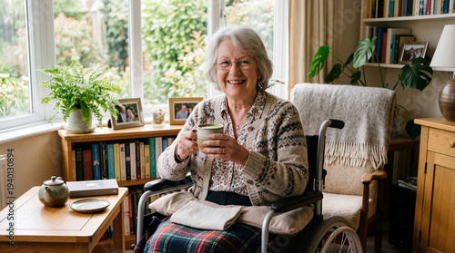 A content senior woman rela...