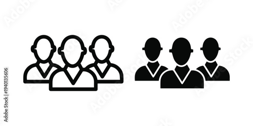 Team Collaboration Line Icon Set