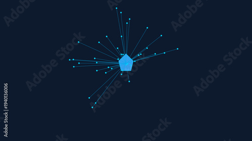 Network connection illustration showcasing technology and data transfer
