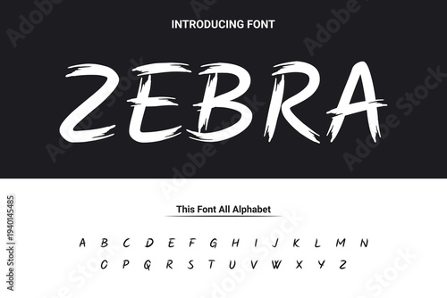 Abstract Fashion font alphabet. Minimal modern urban fonts for logo, brand etc. Typography typeface uppercase lowercase and number. vector illustration