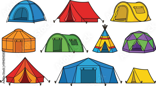 Colorful Tents for Camping and Outdoor Adventures