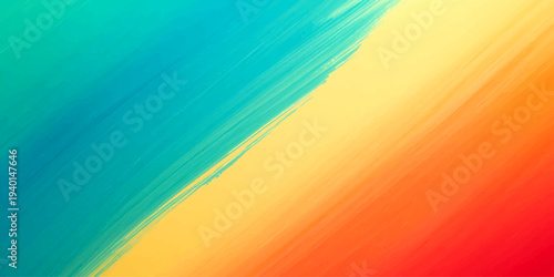 An abstract colorful background features a bright rainbow wave design with orange and yellow gradient lines and a motion blur texture for an artistic vector wallpaper backdrop
