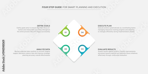 Four Options Data Points Matrix Infographic Template Design