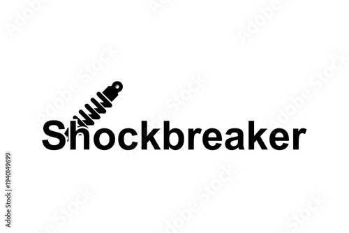 This is a shockbreaker logotype image suitable for use in logo designs for automotive companies, spare parts, workshops, service centers, repairs, maintenance, buying and selling.