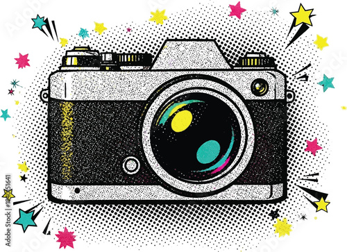 Trendy Halftone Collage Photography Magic