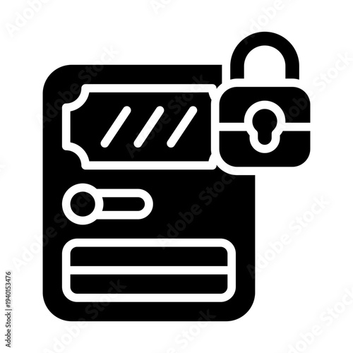 Door Lock Solid Icon