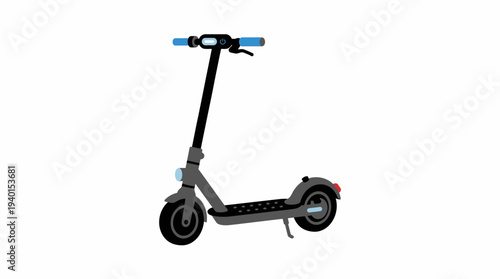 Modern electric scooter illustration on white background, eco-friendly urban personal transport vehicle