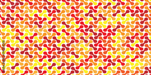 Seamless crystal tile old metaball paper design. Vector mosaic geometric wallpaper Metaballs design.