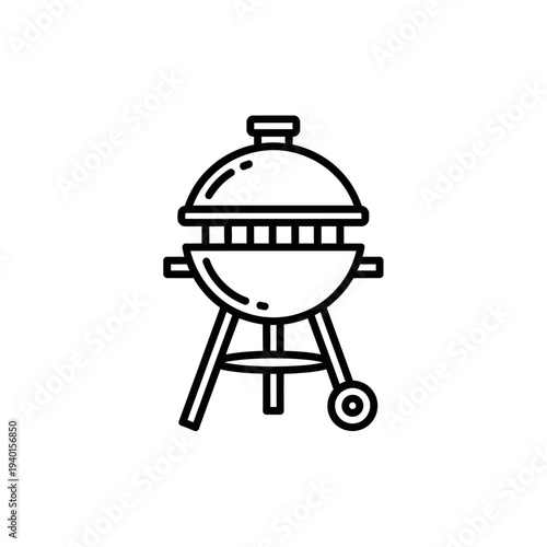 Modern Charcoal Grill Barbecue for Outdoor Cooking and Camping