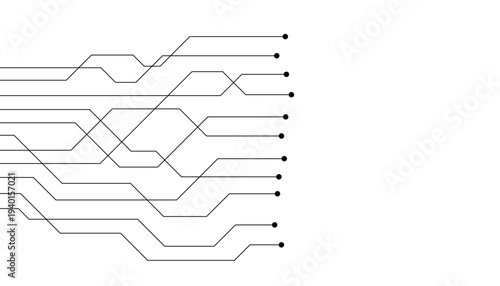 Abstract futuristic circuit board Illustration, Circuit board with various technology elements. Circuit board pattern for technology background. Vector illustration