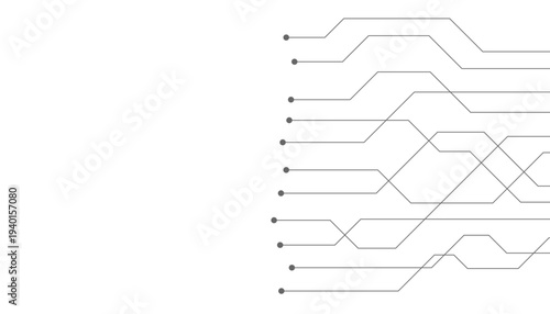 Abstract futuristic circuit board Illustration, Circuit board with various technology elements. Circuit board pattern for technology background. Vector illustration