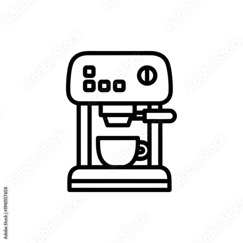 Modern Espresso Coffee Machine in Minimalist Kitchen Setting for Coffee Enthusiasts